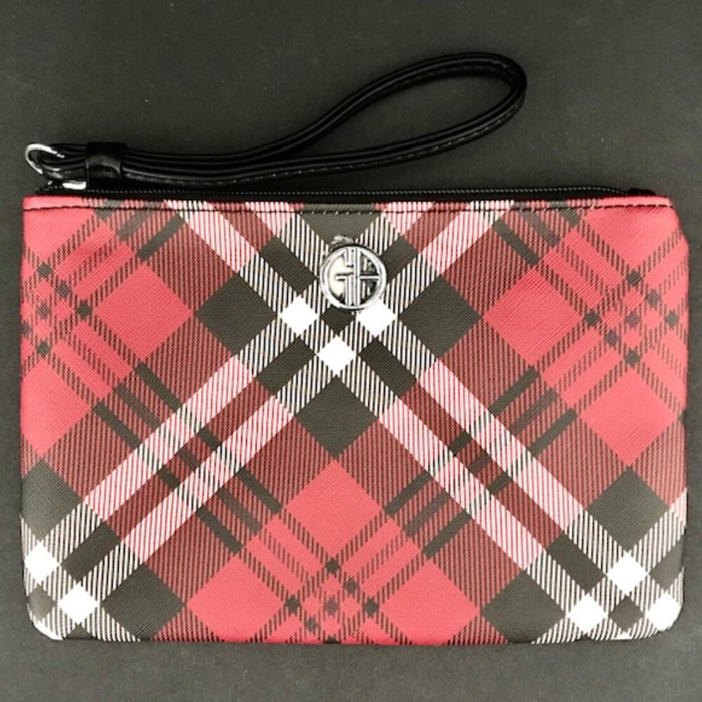 GIANI BERNINI WRISTLET TARTAN PLAID ZIP-TOP BAG (MACY'S EXCLUSIVE)